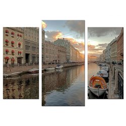 Модульная картина на  метале - m-002438 - Модульная картины, Репродукции, Декоративные панно, Декор стен