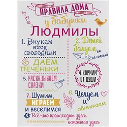 Правила дома - Для бабушки и дедушки - Модульная картины, Репродукции, Декоративные панно, Декор стен