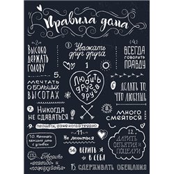 Правила дома - Постер - Модульная картины, Репродукции, Декоративные панно, Декор стен