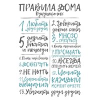 Портреты картины репродукции на заказ - Правила дома - Постер