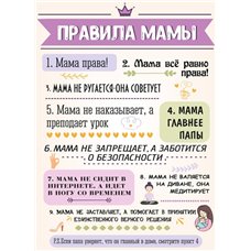 Картина на холсте по фото Модульные картины Печать портретов на холсте Правила дома для мамы