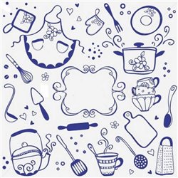 Трафарет Элементы кухни - Модульная картины, Репродукции, Декоративные панно, Декор стен