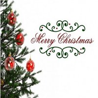 Портреты картины репродукции на заказ - Трафарет Красочная надпись Merry Christmas!