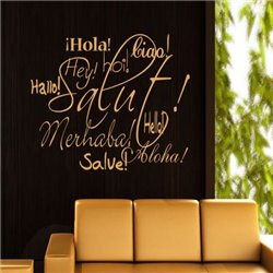 Трафарет Salut ! Приветствие на всех языках мира - Модульная картины, Репродукции, Декоративные панно, Декор стен