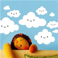 Портреты картины репродукции на заказ - Трафарет Живые облака
