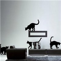 Портреты картины репродукции на заказ - Трафарет Кошачий квартет