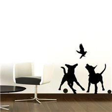 Картина на холсте по фото Модульные картины Печать портретов на холсте Трафарет Собачьи игры