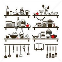 Портреты картины репродукции на заказ - Трафарет Набор кухонных полочек