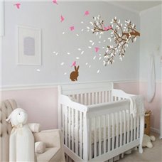 Картина на холсте по фото Модульные картины Печать портретов на холсте Трафарет Ветвь дерева и кролик