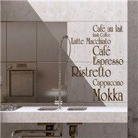 Портреты картины репродукции на заказ - Трафарет Ristretto and Mokka виды кофе