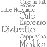 Портреты картины репродукции на заказ - Трафарет Ristretto and Mokka виды кофе