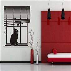 Картина на холсте по фото Модульные картины Печать портретов на холсте Трафарет Кот на окне