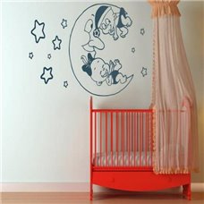 Картина на холсте по фото Модульные картины Печать портретов на холсте Трафарет Лунные сны малышей