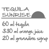 Портреты картины репродукции на заказ - Трафарет TEQUILA SUNRISE
