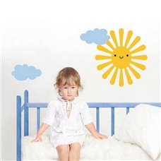 Картина на холсте по фото Модульные картины Печать портретов на холсте Трафарет Солнышко и облачка