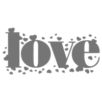 Портреты картины репродукции на заказ - Трафарет Love