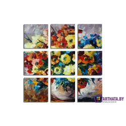 Натюрморт из 9 частей - Модульная картины, Репродукции, Декоративные панно, Декор стен
