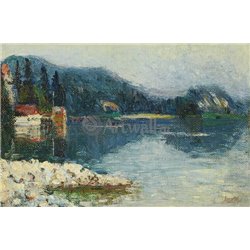 Озеро Кохель, туман - Модульная картины, Репродукции, Декоративные панно, Декор стен