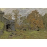 Портреты картины репродукции на заказ - Деревенский двор
