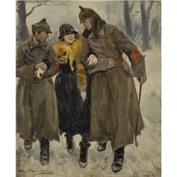Владимиров Иван «Солдаты и проститутка» - Модульная картины, Репродукции, Декоративные панно, Декор стен