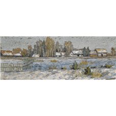 Картина на холсте по фото Модульные картины Печать портретов на холсте Петровичев Петр « Зимниц рейзаж»