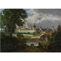 Портреты картины репродукции на заказ - Неизвестный художник «Троицкая лавра в Сергиевом посаде»