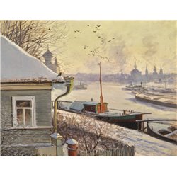 Мартен Дмитрий «Вологда зимой» - Модульная картины, Репродукции, Декоративные панно, Декор стен