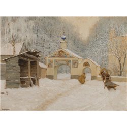 Леднев-Щукин Сергей «У ворот монастыря» - Модульная картины, Репродукции, Декоративные панно, Декор стен