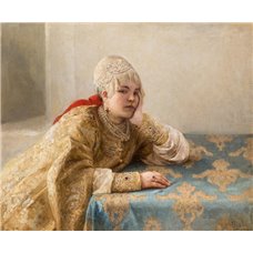 Картина на холсте по фото Модульные картины Печать портретов на холсте Лебедев Клавдий «Боярыня»