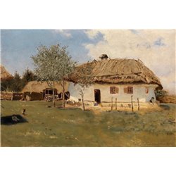 Светославский Сергей «Хата в украинской деревне» - Модульная картины, Репродукции, Декоративные панно, Декор стен