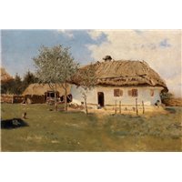 Портреты картины репродукции на заказ - Светославский Сергей «Хата в украинской деревне»