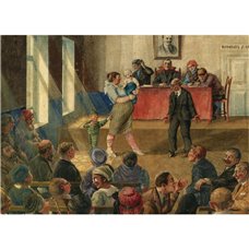 Картина на холсте по фото Модульные картины Печать портретов на холсте Попов Николай  «На собрании»