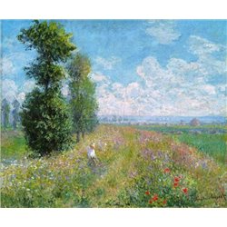 Луг с тополями - Модульная картины, Репродукции, Декоративные панно, Декор стен