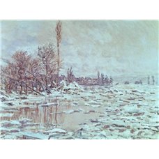 Картина на холсте по фото Модульные картины Печать портретов на холсте Ледоход, серая погода