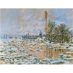 Ледоход, Лавакур, пасмурно - Модульная картины, Репродукции, Декоративные панно, Декор стен