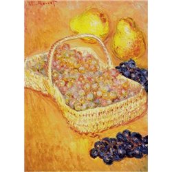 Корзина с виноградом, айва и груши - Модульная картины, Репродукции, Декоративные панно, Декор стен