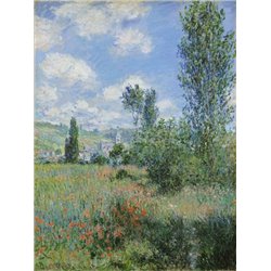 Тропинка на маковом поле в Сан-Мартине - Модульная картины, Репродукции, Декоративные панно, Декор стен