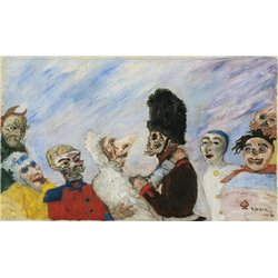 Скелет, останавливающий маски - Модульная картины, Репродукции, Декоративные панно, Декор стен