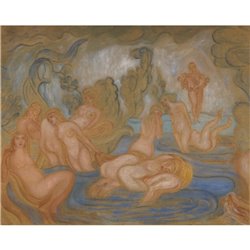 Купальщицы - Модульная картины, Репродукции, Декоративные панно, Декор стен