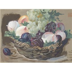 Натюрморт с белым виноградом - Модульная картины, Репродукции, Декоративные панно, Декор стен