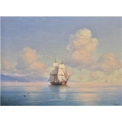 Корабль у берегов - Модульная картины, Репродукции, Декоративные панно, Декор стен