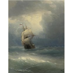 Корабль в море - Модульная картины, Репродукции, Декоративные панно, Декор стен