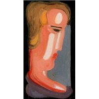Женская голова в профиль