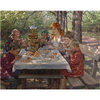 Портреты картины репродукции на заказ - Гости учительницы