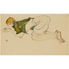 Картина на холсте по фото Модульные картины Печать портретов на холсте Женщина на коленях опирается на локти