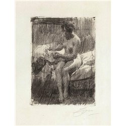 Модель читает письма - Модульная картины, Репродукции, Декоративные панно, Декор стен