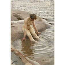 Картина на холсте по фото Модульные картины Печать портретов на холсте Купальщица