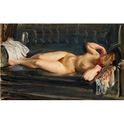 Лежащая обнаженная - Модульная картины, Репродукции, Декоративные панно, Декор стен