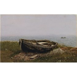 Брошенная лодка - Модульная картины, Репродукции, Декоративные панно, Декор стен