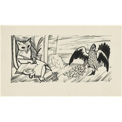 Иллюстрация к книге  Корнея Чуковского - Модульная картины, Репродукции, Декоративные панно, Декор стен
